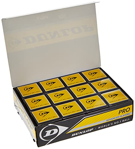 DUNLOP Squash Ball Double DOT9PACK of 12