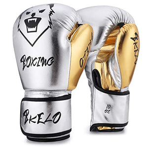 Boxing Gloves, Training Fight Gloves Kickboxing Gel Sparring Gloves, Muay Thai Style Punching Heavy Bag Mitts Pro Grade for Men & Women