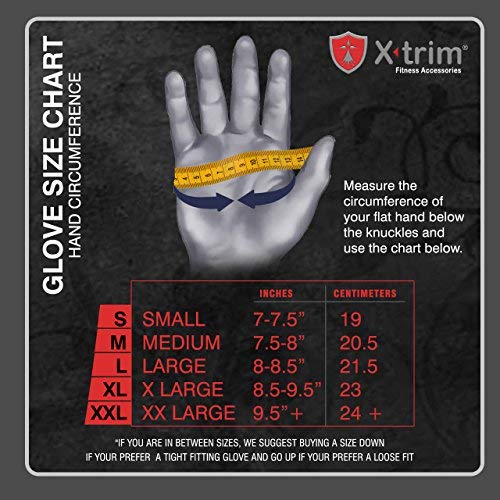 X TRIM X Macho Unisex Professional Wrist Wrap Support Real Leather Tactical Thumb Stretch Back Weightlifting Gym Gloves for Palm and Wrist Protection (Large)