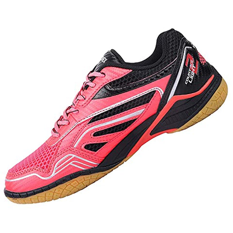 Image of Yonex C-Ace Coral Red and Black Non Marking Light Badminton Shoes (9 UK)