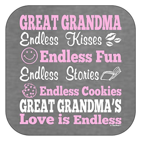 Image of Gift for Great Grandma Gift for Grandma Great Grandma Endless Love Ladies T-Shirt 3XL Sport Grey