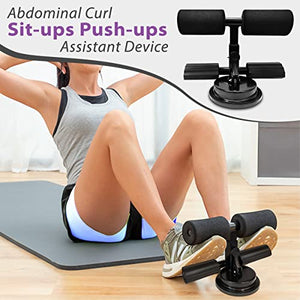 FYTREX Sit Up Bar for Home – Sit Up Assistant Exercise Equipment for Home – Strength Training Equipment Situps and Pushups Assistant – Adjustable Locking System – Easy Suction Cup Installation