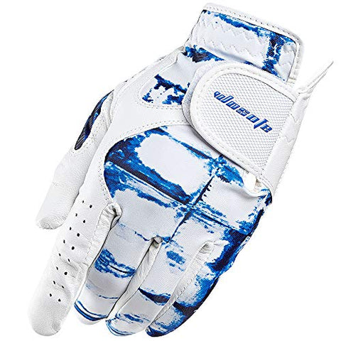 Image of Golf Glove for Men's Left Hand White Soft Leather Breathable Professional Golf Hand Wear