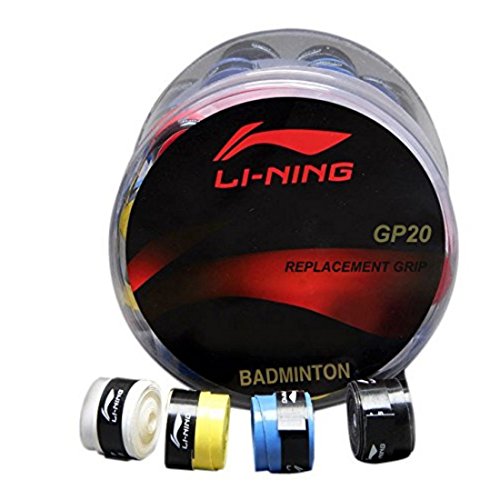 Li-Ning GP-20 Polyurethane Overgrip Badminton Racket Grip - Assorted (5)