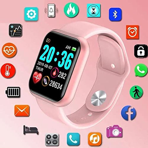 Image of Infinizy (END OF THE SEASON OFFER WITH 12 YEARS WARRANTY) Waterproof Smart Watch JB20 For Men/Women/Boys/Girls and All Age Group Features Like Daily Activity Tracker, Heart Rate Sensor, Sleep Monitor And Basic Functionality- BLACK