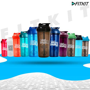 Fitkit Classic Bottle Shaker (700ml, Grey/Black)