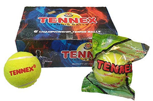 TENNEX Rubber Cricket Tennis Ball, Size Standard (Yellow)