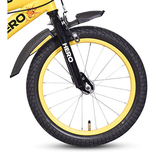 Hero Unisex-Youth Blast 16T Single Speed Mountain Bike Cycle (Yellow) (Hero Blast 16T)