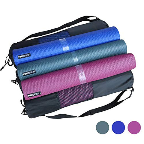 Image of PROIRON Yoga Mat - 173×61×0.6cm BLUE Exercise Mat with Free Travel Carry Bag for Home Gym Fitness 6mm