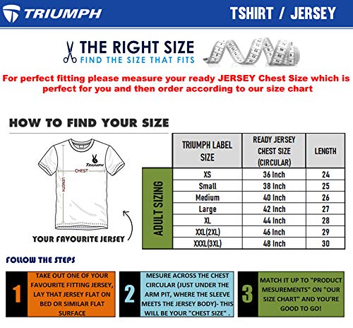 Triumph Men's Sublimated Football Jersey Light Blue Size XL