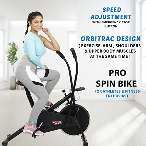 Cardio Max JSB HF173 Spin Bike Fitness Cycle Orbitrac for Exercise Home Gym (Sports Edition)
