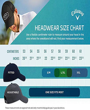 Callaway 2019 Men's Performance Series Mesh Fitted Golf Cap (White|Navy|Silver, S | M)