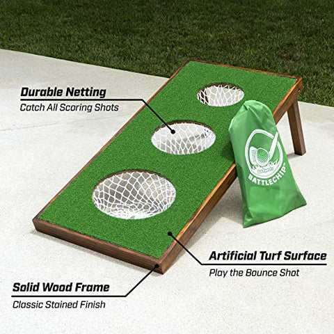 Image of GoSports BattleChip PRO Golf Game | Includes 4' x 2' Target, 16 Foam Balls, Hitting Mat, and Scorecard