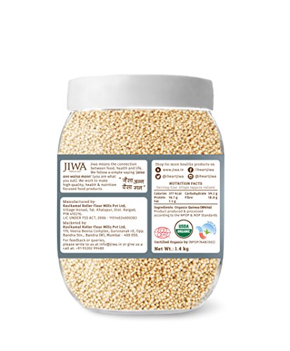 JIWA healthy by nature Organic Quinoa, 1.4 Kg (Certified Organic & Gluten Free)