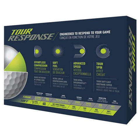 Image of TaylorMade Tour Response Golf Ball, White, Dozen