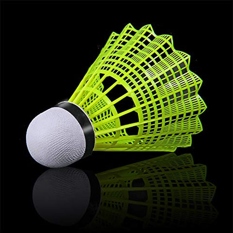 12 Counts Kevenz Fine Sporting Nylon Yellow Badminton Shuttlecock