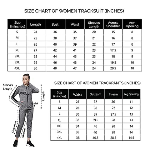 Image of CHKOKKO Women Zipper Tracksuit for Athletics Jogging Gym and Sports Dark Grey L