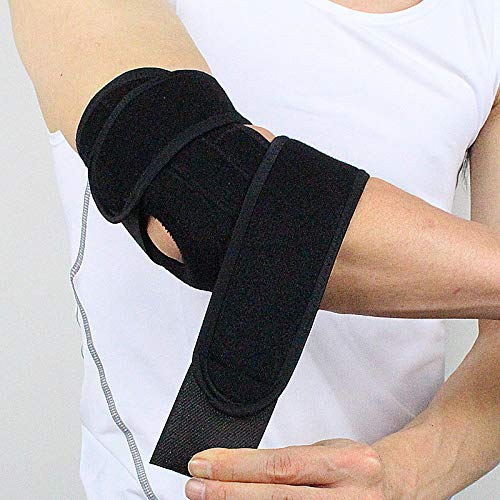 SKUDGEAR Adjustable Elbow Support Brace, Perfect Strap Sleeve for Pain Relief, Sports, Gym Workout for both Men and Women (Free Size)