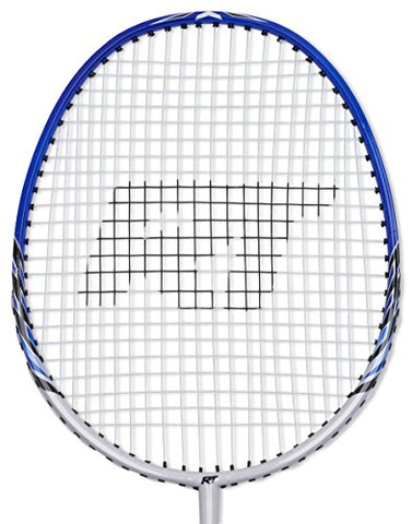 Image of RiteTrak Sports FiberFlash 7 Badminton Racket Set, Featuring 2 Carbon Fiber Shaft Racquets, 3 Shuttlecocks Plus Fabric Carrying Bag All Included (Red/Blue/White)