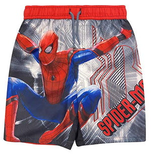 Marvel Avengers Spider-Man Little Boys Swim Bathing Suit Red/Blue 7