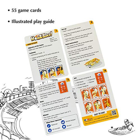 Image of KAADOO Howzzat!-CSK Cricket Team Card Game and collectibe for 6+ Year Olds - Proudly Made in India (2-4 Players)