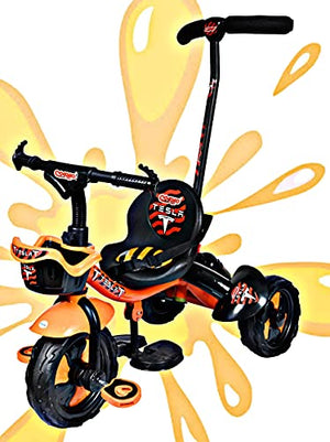 Cosmo Baby trx-900 Plug N Play Kids / Baby Tricycle with Parental Control , Cushion seat and seat Belt for 12 Months to 48 Months Boys / Girls / . Carrying Capacity Upto 30kgs ( Orange )