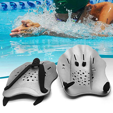 Image of Dprofy Swim Training Paddles Hand - Swim Paddles Hand with Adjustable Straps, Swimming Hand Paddles for Women, Men and Children, Professional Swimming Accessories(1 Pair)