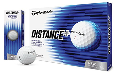 Image of TaylorMade 2018 Distance+ Golf Ball, White (One Dozen)