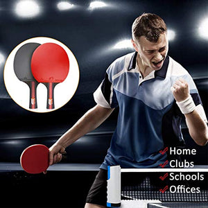 Number-one Ping Pong Set Portable Table Tennis Set Ping-Pong Game Pingpong Racket Set for Table Tennis Training with 4 Table Tennis Bats/Rackets/Paddles, 8 Ping-Pong Balls, 1 Retractable Table Tennis