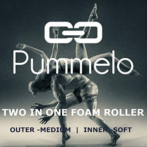 Pummelo Foam Roller for deep Tissue Massage for Muscle Fitness Exercise Therapy Yoga with Bag Medium with Multi Trigger Point and Soft 2 in 1