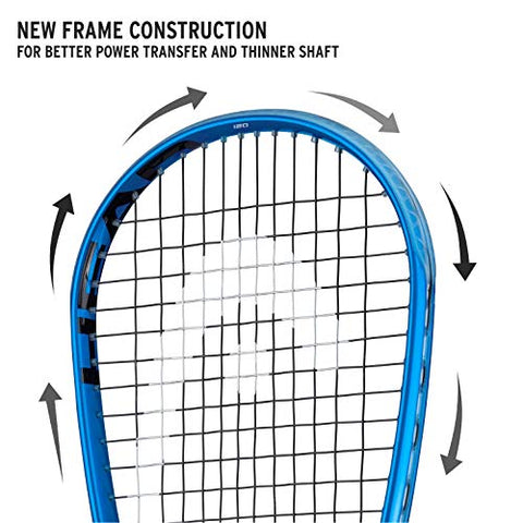 HEAD Extreme Graphite-Titanium-Lined 120 Squash Racquet | Ideal for Men & Women (Blue)