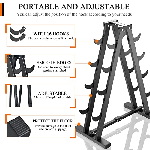 Free Weight Rack JOLISTEN Dumbbell Rack Stand Only for Home Gym, Free Weight Rack for ...