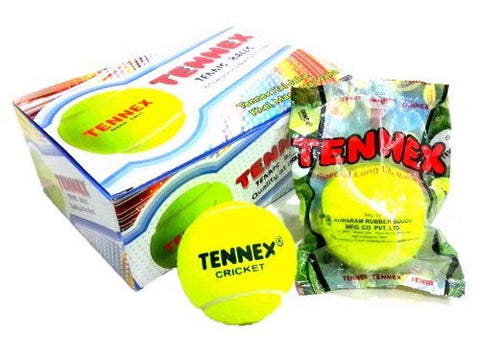 Image of TENNEX Rubber Tennis Ball, Size Standard, (Yellow)
