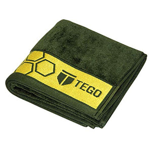 TEGO Cotton Anti-Microbial Sports Towel (Green Yellow, 16 x 30 Inch)