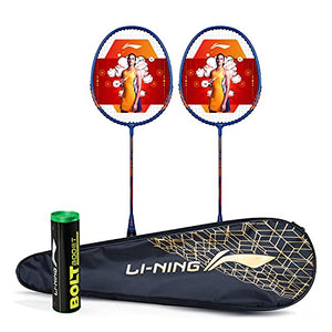 Li-Ning Diwali Badminton Gift Pack (2 x Li-Ning Rackets & 6, Bolt Boost Nylon Shuttlecocks & Racket Bag)