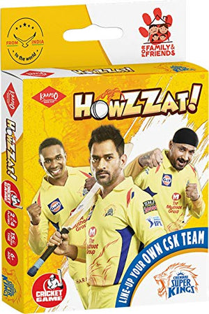 KAADOO Howzzat!-CSK Cricket Team Card Game and collectibe for 6+ Year Olds - Proudly Made in India (2-4 Players)