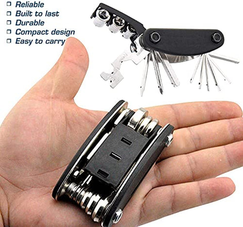 Image of Wavva 15 in 1 Multi-Function Bicycle Tools Sets Cycling Cycle Repair Tool KIT