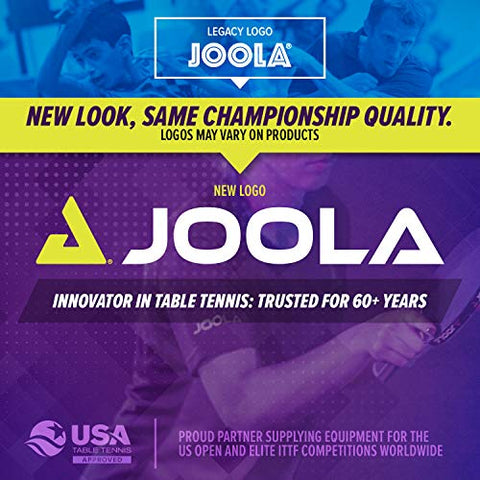 JOOLA Family Table Tennis Set with 4 Spirit Rackets and 10 Balls