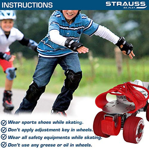 Image of Strauss Tenacity Roller Skates, for (6-8 Years), (Silver)