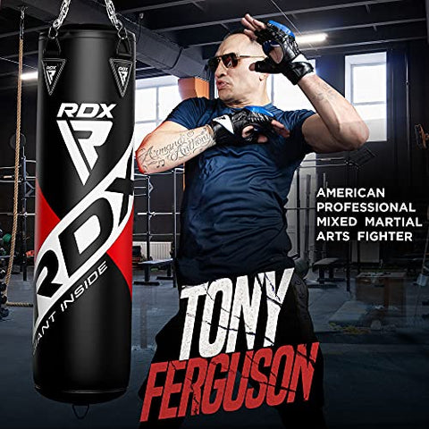 Image of RDX Punching Bag Filled Set Kick Boxing MMA Heavy Muay Thai Training Gloves Punching Mitts Ceiling Hook Hanging Chain Anchor Martial Arts 4FT 5FT