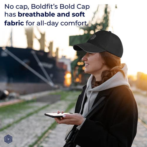 Image of Boldfit Head Caps for Men Unisex Mens Caps Branded with Adjustable Strap in Summer for Men, Caps Men for all Sports Cricket Caps for Men, Gym Caps for Men, Sports Caps for Men with Airholes