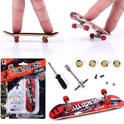 PATPAT 1Pc Mini Skateboard Finger Board Skate Boarding Kit
