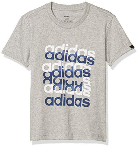 Image of adidas Women's Big Graphic T-Shirt Medium Gray Heather/Tech Indigo XX-Small