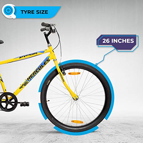 Hercules Dynor RF 26T Single Speed Road Cycle Canary yellow