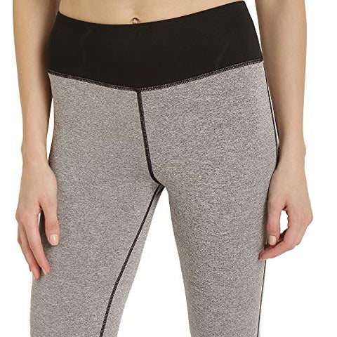 Image of CHKOKKO Women Yoga Track Pants Stretchable Sports Tights Grey Blackk Medium
