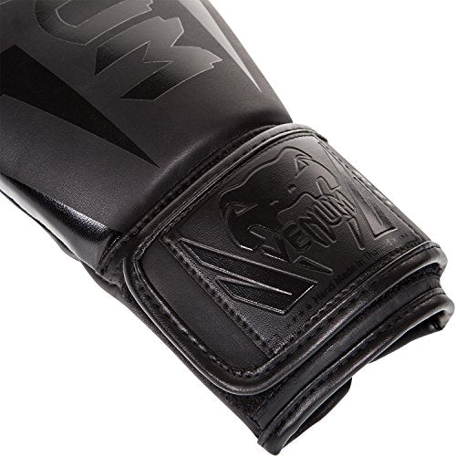 Venum US-VENUM-1392-14oz-Black Elite Boxing Gloves, Men's 14oz (Matte/Black)