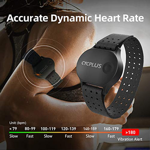 Image of CYCPLUS Heart Rate Monitor Armband Waterproof Heart Rate Sensor for Men and Women, Bluetooth/ANT+