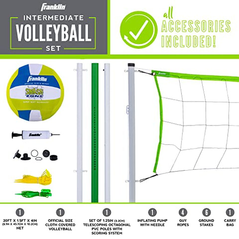 Image of Franklin Sports Intermediate Volleyball Set