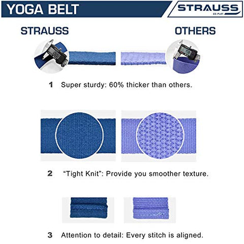 Image of Strauss Yoga Belt, 8 Feet, (Blue)