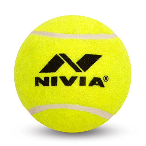 Nivia Light Weight Rubber Tennis Ball, Standard, (Yellow)